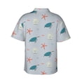 thumbnail image 3 of Goofa Turtles And Shells Hawaiian Shirt for Men, Unisex Summer Beach Casual Short Sleeve Button Down Shirts,Aloha Tropical Floral print shirt-XX-Large, 3 of 9