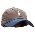 thumbnail image 5 of Bowling Pin Embroidered Pigment Dyed Wash Caps - Khaki Navy OSFM, 5 of 5
