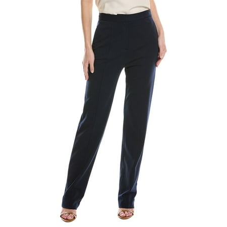 Halston womens Collins Wool-Blend Pant, 4, Blue