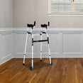 Walkers,Walking Mobility Aid with 5’’ Wheels and Removable Padded