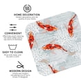 thumbnail image 3 of Lsque Koi Fish Corals,Spring Summer Pattern 4" Drink Coasters Set of 4, PVC Leather Absorbent Coasters, Table Coaster Set Decorative Coffee Cup Coasters Housewarming Gift -Square, 3 of 6