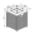 thumbnail image 4 of Spaco 24" Square Propane Gas Fire Pit Table, 50000 BTU Fire Pit with Tile Tabletop and Beautiful Wicker Base for Patio, Backyard, Brown, 4 of 17