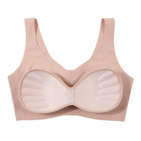 

Cathalem Cute Tube Tops for Women Womens Bra Compression High Support Bra For Women s Every Day Long Sleeve Mesh Tops for Women Vest Beige Medium