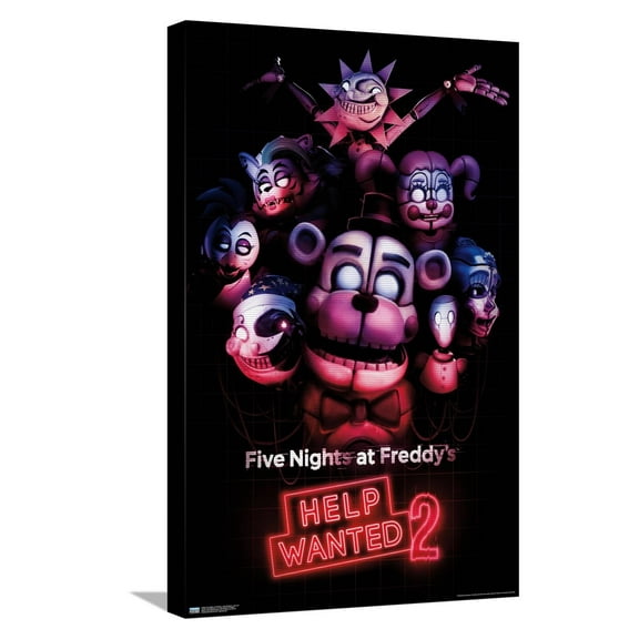 Five Nights at Freddy's: Help Wanted 2 - Key Art Canvas Wall Poster, 14.725" x 22.375"