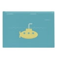 thumbnail image 1 of Yellow Submarine Cutting Board, Childish Simplistic Design of Submarine Ocean Periscope, Decorative Tempered Glass Cutting and Serving Board, in 3 Sizes, by Ambesonne, 1 of 2