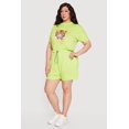 thumbnail image 2 of Women's Plus Size Drawstring High Waisted French Terry Shorts, 2 of 4