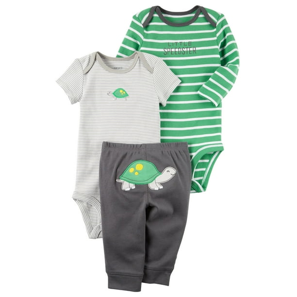Carter's Carter's Baby Boys' 3 Piece Take Me Away Set (Baby) Little Speedster, Newborn