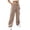 Coffee*, variant on Women's Pants Fashion Loose Fit Wide Leg Solid Color Sweatpants with Multiple Pockets Soft Breathable Casual Joggers Everyday Wear Lightweight Holiday Chic Trousers