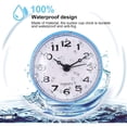 thumbnail image 4 of Indoor Outdoor Waterproof Wall Clock, 1PCBattery Operated Quality Quartz Round Clock for Outdoors/ Pool/ Patio/ Home- Blue, 4 of 5