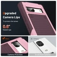 thumbnail image 3 of SaniMore for Google Pixel 7a Case Rubber, Heavy Duty Body Shockproof Bumper Cover Military Grade Anti-Scratch & Anti-Fingerprint Outdoor Rugged Case for Google Pixel 7a 6.1" 2023, Rose, 3 of 9