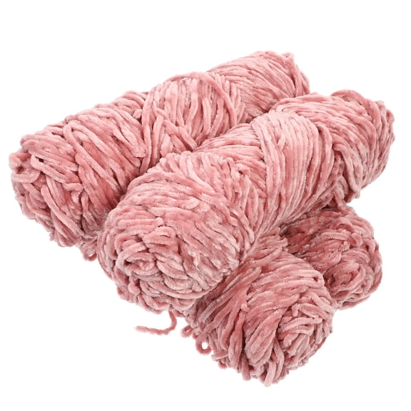 MERRYHAPY 4Pcs Soft Chenille Yarn for Knitting Scarf Hat and Weaving Craft Material Set