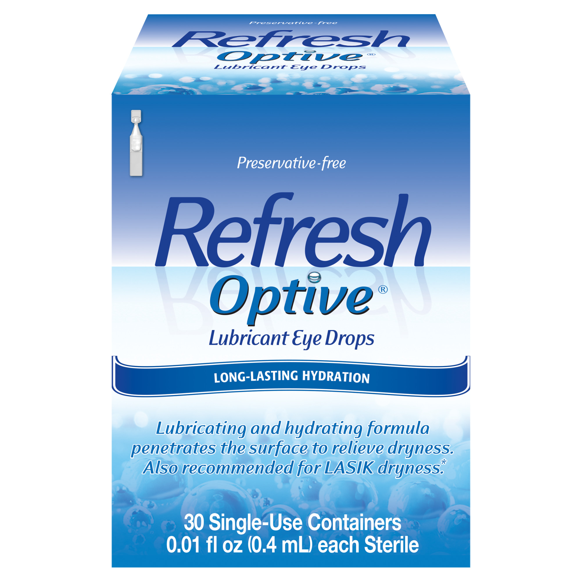 Refresh Optive Lubricant Eye Drops Preservative-Free Tears, 0.4 ml, 30 Count - image 10 of 15