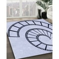 thumbnail image 3 of Ahgly Company Machine Washable Indoor Rectangle Transitional Lavender Blue Area Rugs, 8' x 10', 3 of 7