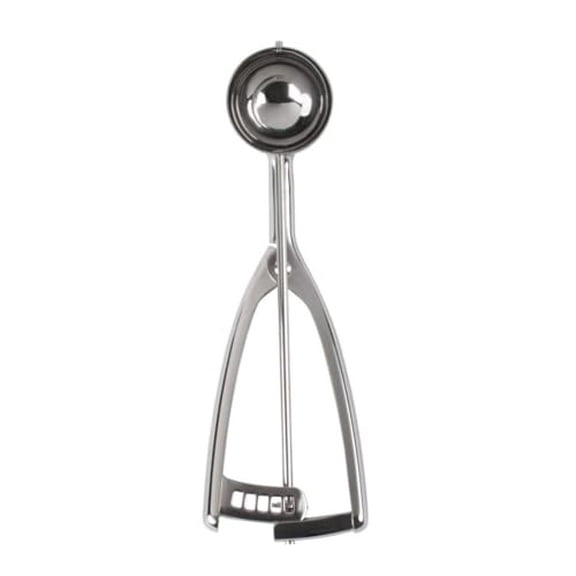 Soro Essentials- #40 Stainless Steel 7/8 oz. Squeeze Type Food Server- Disher for Food Portion Control Scoop Ice Cream Scooper with Squeeze Release Cookie Scooper for Baking