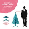 thumbnail image 4 of Mayhihi 4ft Artificial Blue Green Christmas Tree with 50 Warm White Lights, Hinged Mini Tree for Indoor Outdoor Use, 4 of 7