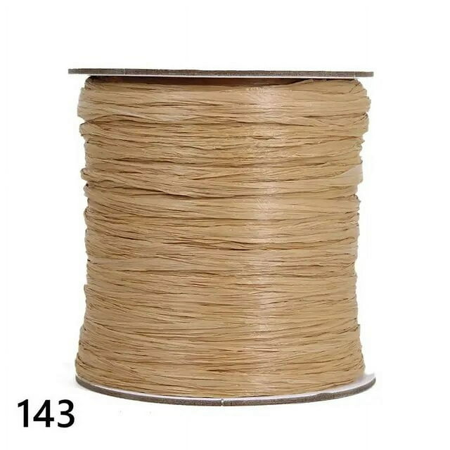 250 Y/roll Cotton Raffia Yarn for Summer Beach Hat Crochet Bag Material DIY Handmade Supply