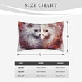 thumbnail image 4 of Lsque White Red Cat Couple Pattern Pillow Case – Soft & Cozy Throw Pillow Cover, Hypoallergenic Cushion Case for Sleeping Women with Envelope Closure-16"x24", 4 of 6