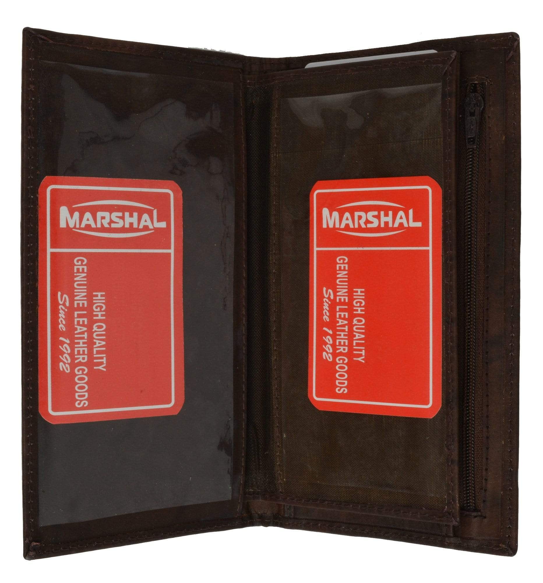 Checkbook Credit Card Holder-genuine leather - Walmart.com