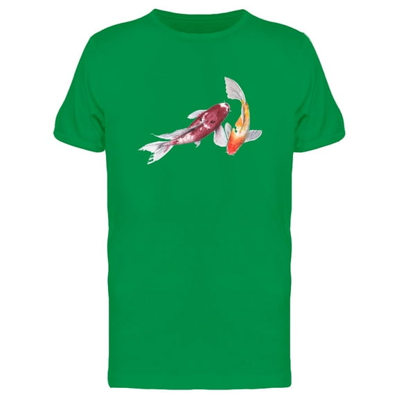 Two Koi Carps Painting Tee Men's -Image by Shutterstock