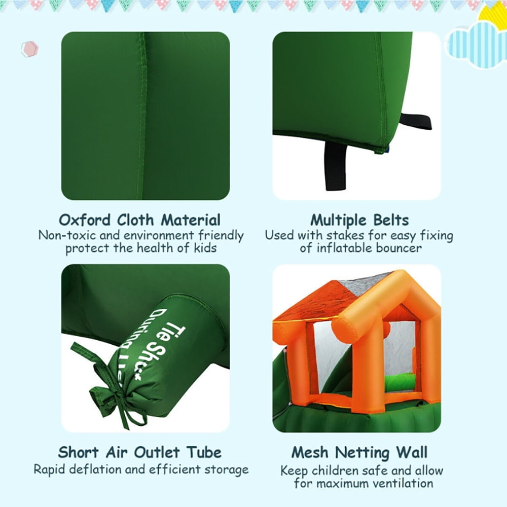 Aimee Lii Inflatable Slide Bouncer and Water Park Bounce House Without Blower, Playhouse for Kids Outdoor