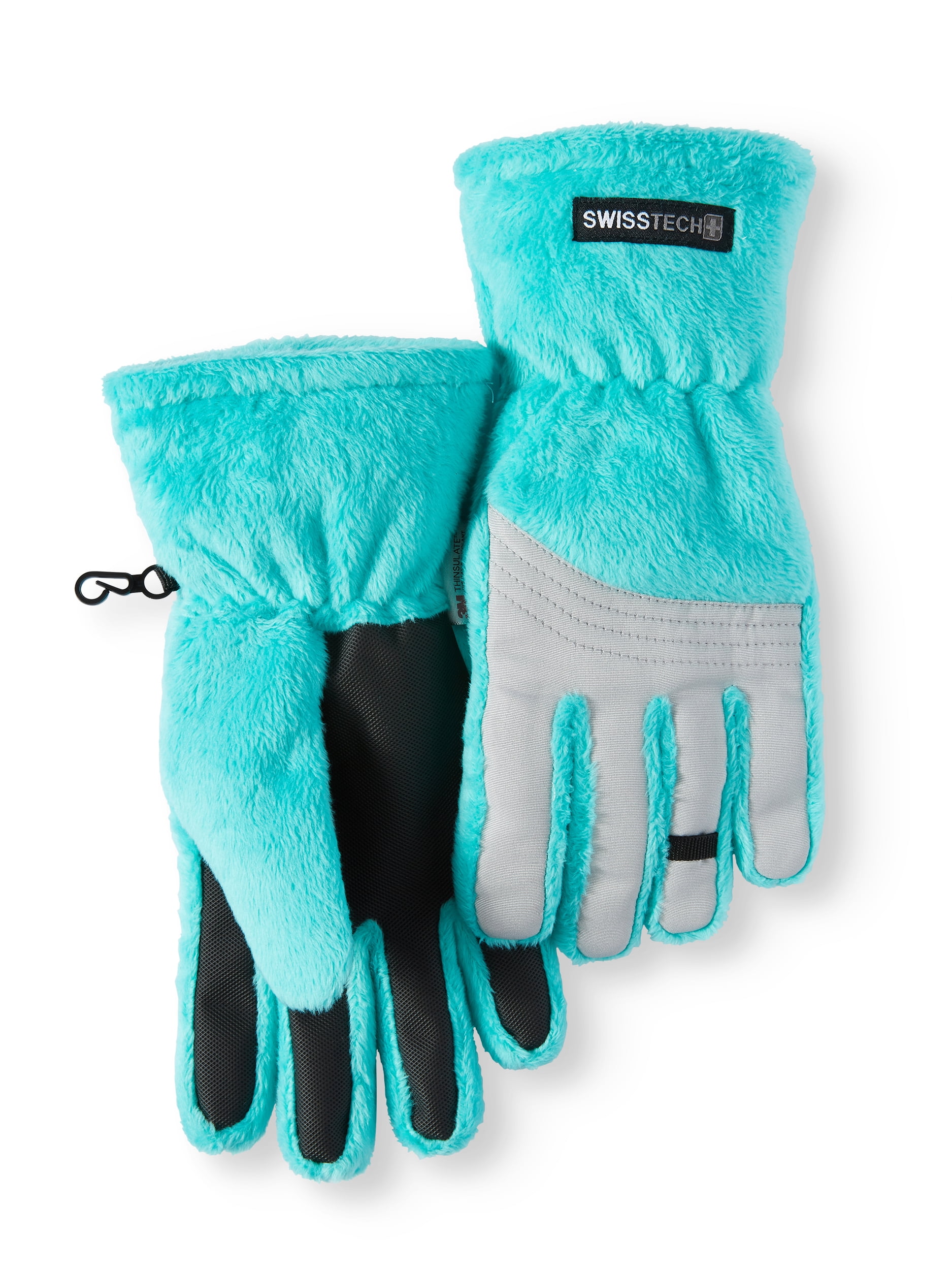 Swiss+Tech Youth Minky Fleece Waterproof Ski Glove with Thinsulate M80