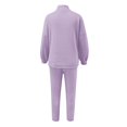 thumbnail image 5 of LEKODE Yoga Sets for Women Womens Winter Sets Long Sweatshirts for Women Womens Long Sleeve Tops Jogging Sets for Women's Long Sleeve Tops for Women Purple L, 5 of 9