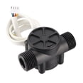 thumbnail image 1 of Sensor de flujo de agua líquido de efecto Hall G1/2 Interruptor medidor de flujo Contador DC5V 1-30L/min Negro YF-S201 4 Cables, 1 of 5