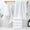 White, variant on Gallickan Solid Color Cotton Towel, 1pc, 35x78cm, White, Highly Absorbent Adult Face Washcloth, Quick Dry