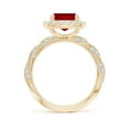 thumbnail image 2 of ANGARA Cushion Rectangular Lab Grown Ruby Twisted Rope Shank Engagement Ring for Women in 14K Yellow Gold (Size-10x8mm) | July Birthstone, Anniversary, Jewelry Gift for Women | Lab-Grown Ruby Ring, 2 of 7