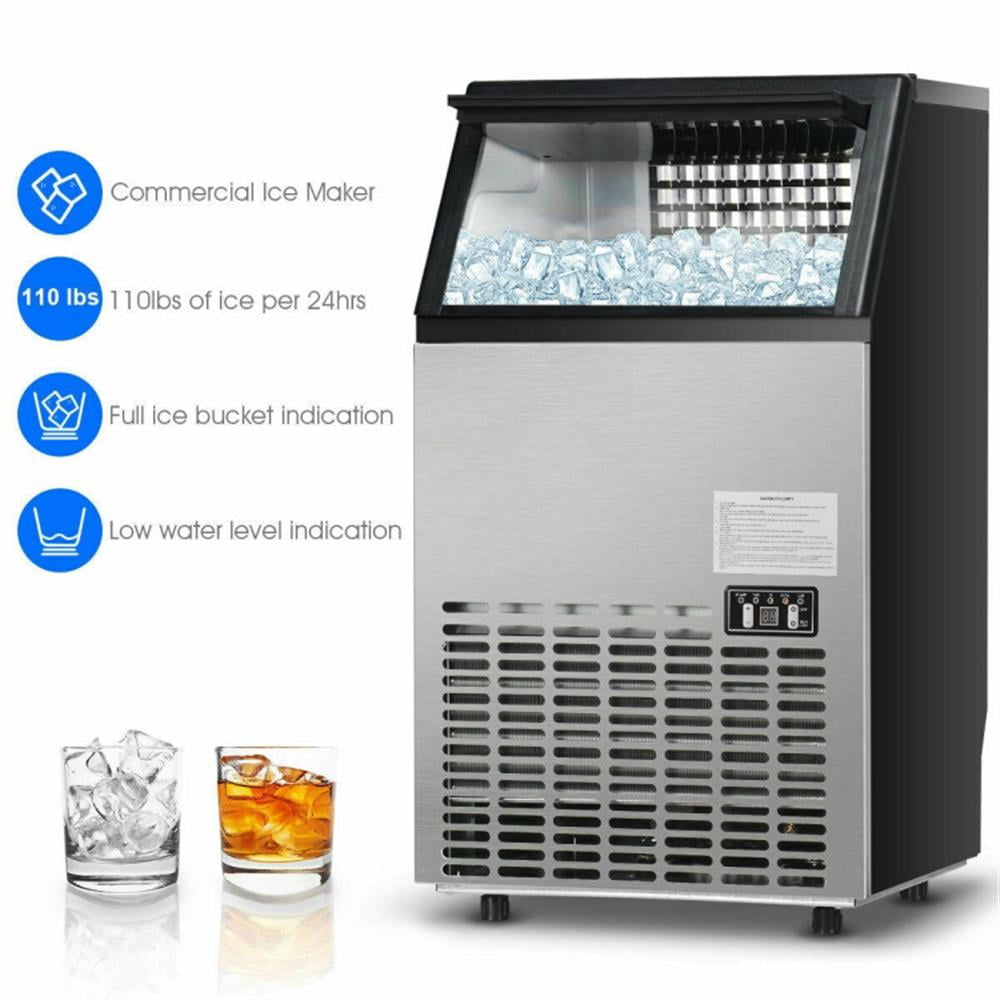 Barara King Ice Makers, Ice Making Ice Maker Machine,Portable Built-In Stainless Steel Commercial Ice Maker