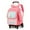 Pink Unicorn, variant on lvyH Rolling Backpack Large-capacity Wheeled Backpack Waterproof Trolley School Bag,Blue Geometry(6 Wheels)