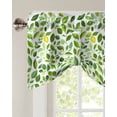 thumbnail image 3 of Tie Up Valance Curtain for Kitchen,Farm Lemon Leaves Rod Pocket Short Curtains Adjustable Tie-Up Shade Valances,Village Green Plants Fruits Window Treatment for Bathroom Living Room Bedroom, 3 of 8