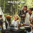 thumbnail image 5 of WARMOUNTS 49″ Aluminum Foldable Table for Camping Adjustable Height, Portable Outdoor Camp Table w/ Carrying Bag, 4-6 People, 5 of 9
