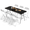 Black Table&White Chairs, variant on OROFULL 6FT Folding Table Set with 6 Chairs, Plastic Portable Dining Table for Party Camping Backyard Events Picnic,White