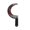 A005- Clear (Sickle), variant on Fake Model Bloody Plastic Model 16 Inch Halloween Weapon Prop for Party and Haunted House Use