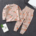 thumbnail image 2 of TOWED22 Little Boys Girls Pajamas 2 Pieces Long Set Cotton Sleepwear Kids Excavator Pjs Toddler Winter Clothes 3 6 9 12 18 24 Months 2 3 4 5 6 7 8 9 Years(Orange,3-4 Y), 2 of 4