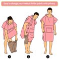 thumbnail image 7 of Catalonia Unisex Surf Poncho Changing Towel Robe for Adult Surfer Swimmer Outdoor Beach, 7 of 7
