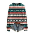 thumbnail image 2 of Wutalume Women's Funny Round Neck Christmas Printed Jumper Sweater, Ugly Holiday Costume Top, Festive Pullover for Parties and Family Gatherings,Blue M, 2 of 4