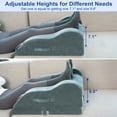 thumbnail image 4 of KingPavonini Adjustable Leg Elevation Pillows for After Surgery with Ergonomic Curve, Cooling Memory Foam Leg Pillow for Knee Surgery Recovery, Wedge Pillow for Legs(Double Leg), 4 of 9