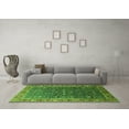 thumbnail image 3 of Ahgly Company Indoor Square Oriental Green Industrial Area Rugs, 4' Square, 3 of 4