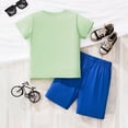 thumbnail image 4 of CUZIBR Boys Baby Summer Outfits Stylish Crewneck Short Sleeve Animal Dinosaur Print Tshirts Top And Shorts Casual Two Piece Playwear Soft Relaxed Fit Sets Cozy Daily Wear,Light Green,4-5 Years, 4 of 4
