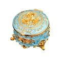 thumbnail image 2 of fenteer Jewelry Case Fashion Womens Small Jewelry Box for Earrings Stud Charms Rings Blue, 2 of 8
