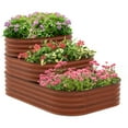 thumbnail image 2 of Outsunny 3-Tier Raised Garden Bed 62.25" x 43" x 32.25" Planter Set, Brown, 2 of 9