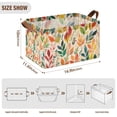 thumbnail image 7 of Yayeee Foldable Storage Basket for Shelves with Handles Set of 2 Waterproof Cloth Bins, Orange Leaves, 7 of 7