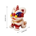 thumbnail image 3 of Chinese New Year Lion Dance Figurine - Purple - Elegant Desktop Ornament for Luck, Fortune & Unique Home Decor (20cm), 3 of 5