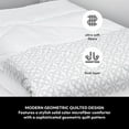 thumbnail image 2 of Mon Chateau Retreat Comforter Set, 3-Piece Soft Microfiber King Bedding with Modern Quilted Pattern, Includes Comforter & 2 Pillow Shams, Cozy, Stylish & Durable, Geometric, 2 of 5