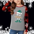 thumbnail image 3 of CONFREE Christmas Girls Long Sleeve Tshirts Crew Neck Xmas Letter Graphic Casual T-Shirt for Kids, 3 of 4