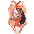 thumbnail image 2 of Disney Princess Girls Swimsuit Moana Graphic One Piece Bathing Suits Toddler 2T, 2 of 10