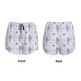thumbnail image 3 of Pofeuu Stripes and Sprigs of Lavender Print Women's Athletic Shorts Running Workout Shorts Tummy Control Quick Dry Gym Shorts with Pockets Double layer sports shorts-Medium, 3 of 7