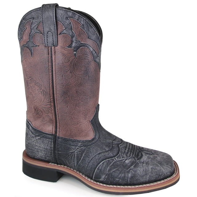 Bota de vaquero de cuero marrón / negro de Cumberland para mujer - Talla EE. UU.: 6 Smoky Mountain Boots 6933-6M